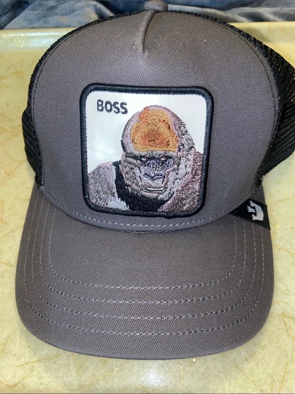 Goorin Bros. "The Boss" trucker hat
Gorilla Patch in Charcoal The Farm
